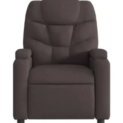 vidaXL Sillón reclinable de tela marrón oscuro Marr&oacute;n oscuro Discount