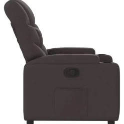 vidaXL Sillón reclinable de tela marrón oscuro Marr&oacute;n oscuro Discount