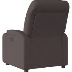 vidaXL Sillón reclinable de tela marrón oscuro Marr&oacute;n oscuro Discount