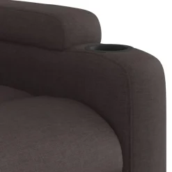 vidaXL Sillón reclinable de tela marrón oscuro Marr&oacute;n oscuro Discount