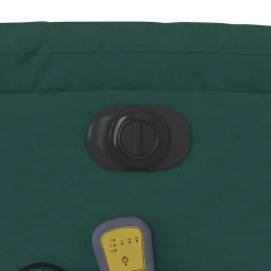 vidaXL Sillón reclinable de masaje eléctrico tela Verde oscuro Outlet