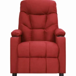 vidaXL Sillón reclinable de tela rojo tinto Rojo vino tinto