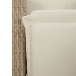 vidaXL Muebles De Jardín-Sillón reclinable de jardín con reposapiés ratán PE