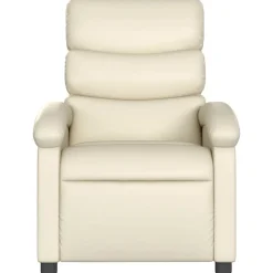vidaXL Sillas-Sillón reclinable de masaje cuero sintético