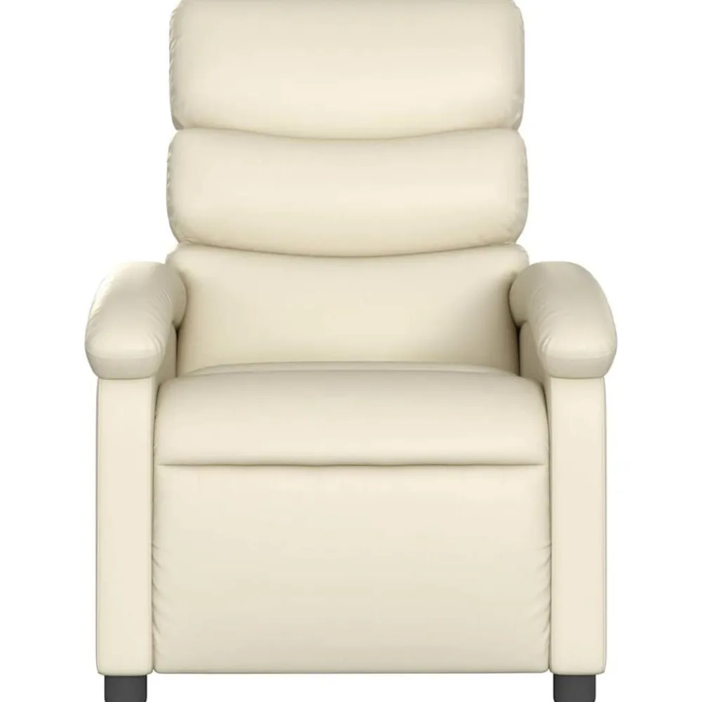 vidaXL Sillas-Sillón reclinable de masaje cuero sintético