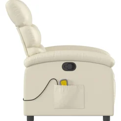 vidaXL Sillas-Sillón reclinable de masaje cuero sintético