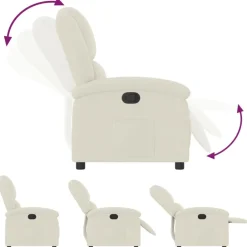vidaXL Sillas-Sillón reclinable de terciopelo color