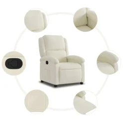 vidaXL Sillas-Sillón reclinable de terciopelo color