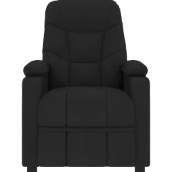 vidaXL Sillón reclinable de tela Negro New