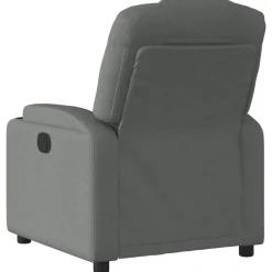 vidaXL Sillón reclinable de tela Gris oscuro Online