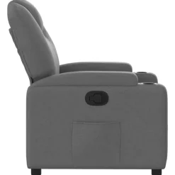 vidaXL Sillón reclinable de tela Gris oscuro Online