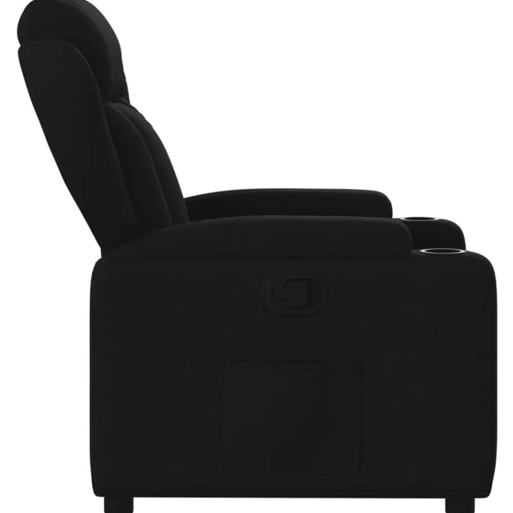 vidaXL Sillón reclinable de tela Negro