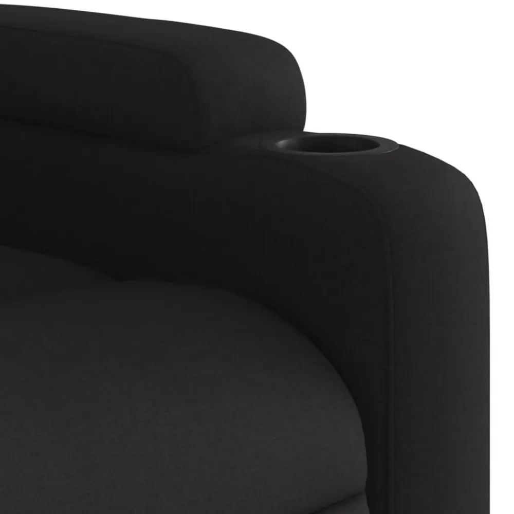 vidaXL Sillón reclinable de tela Negro