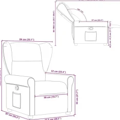 vidaXL Sillas-Sillón reclinable de tela