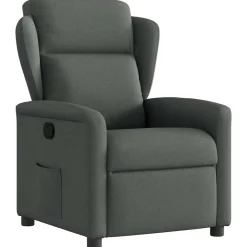 vidaXL Sillón reclinable de tela Gris oscuro Online