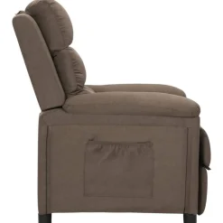 vidaXL Sillón reclinable de tela gris taupe Taupé Clearance