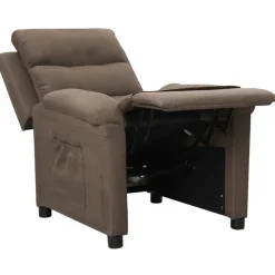 vidaXL Sillón reclinable de tela gris taupe Taupé Clearance
