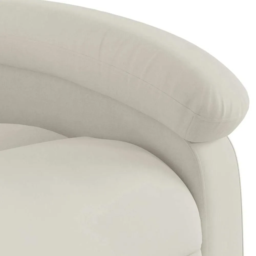vidaXL Sillón reclinable de masaje elevable terciopelo Crema Hot