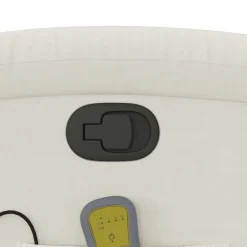 vidaXL Sillón reclinable de masaje elevable terciopelo Crema Hot