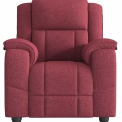 vidaXL Sillón reclinable de tela rojo tinto Rojo vino tinto Outlet