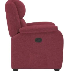 vidaXL Sillón reclinable de tela rojo tinto Rojo vino tinto Outlet