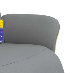 vidaXL Sillas-Sillón reclinable de masaje con reposapiés tela