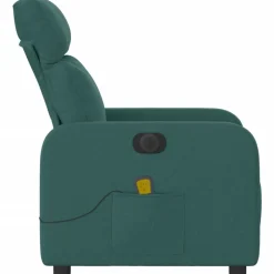 vidaXL Sillas-Sillón reclinable de masaje eléctrico tela