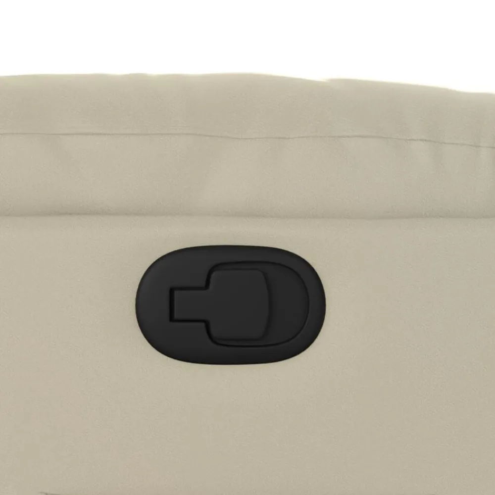 vidaXL Sillón reclinable de cuero sintético Crema Clearance