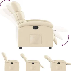 vidaXL Sillas-Sillón reclinable de tela
