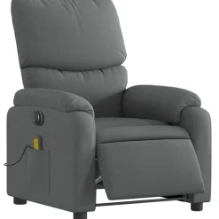 vidaXL Sillas-Sillón reclinable de masaje eléctrico tela
