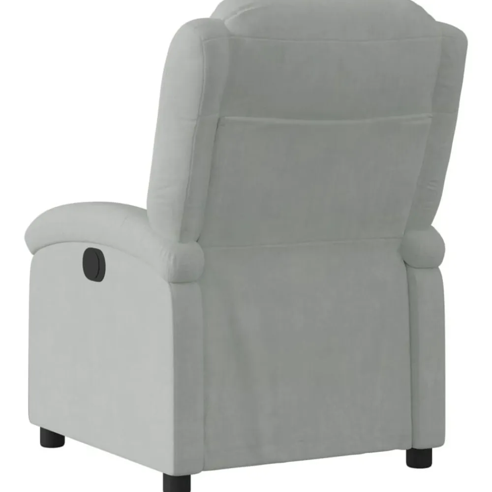 vidaXL Sillón reclinable de terciopelo Gris claro Discount