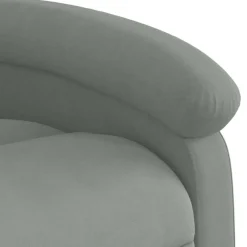 vidaXL Sillón reclinable de terciopelo Gris claro Discount