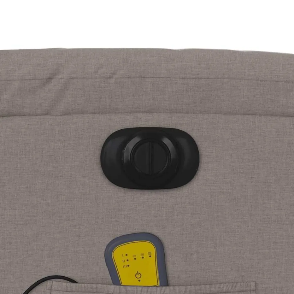 vidaXL Sillón reclinable de masaje eléctrico tela gris taupe Taupé Best