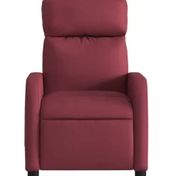 vidaXL Sillón reclinable de tela rojo tinto Rojo vino tinto Discount