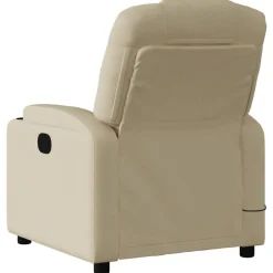 vidaXL Sillón reclinable de tela color Crema