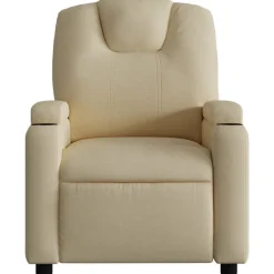 vidaXL Sillón reclinable de tela color Crema