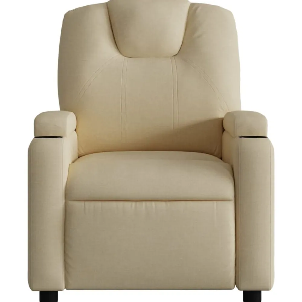 vidaXL Sillón reclinable de tela color Crema