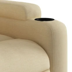 vidaXL Sillón reclinable de tela color Crema