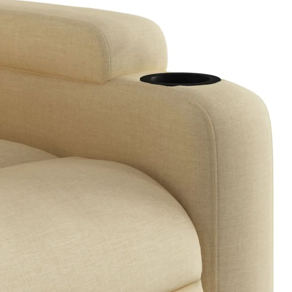 vidaXL Sillón reclinable de tela color Crema