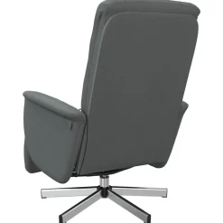 vidaXL Sillas-Sillón reclinable de masaje con reposapiés tela