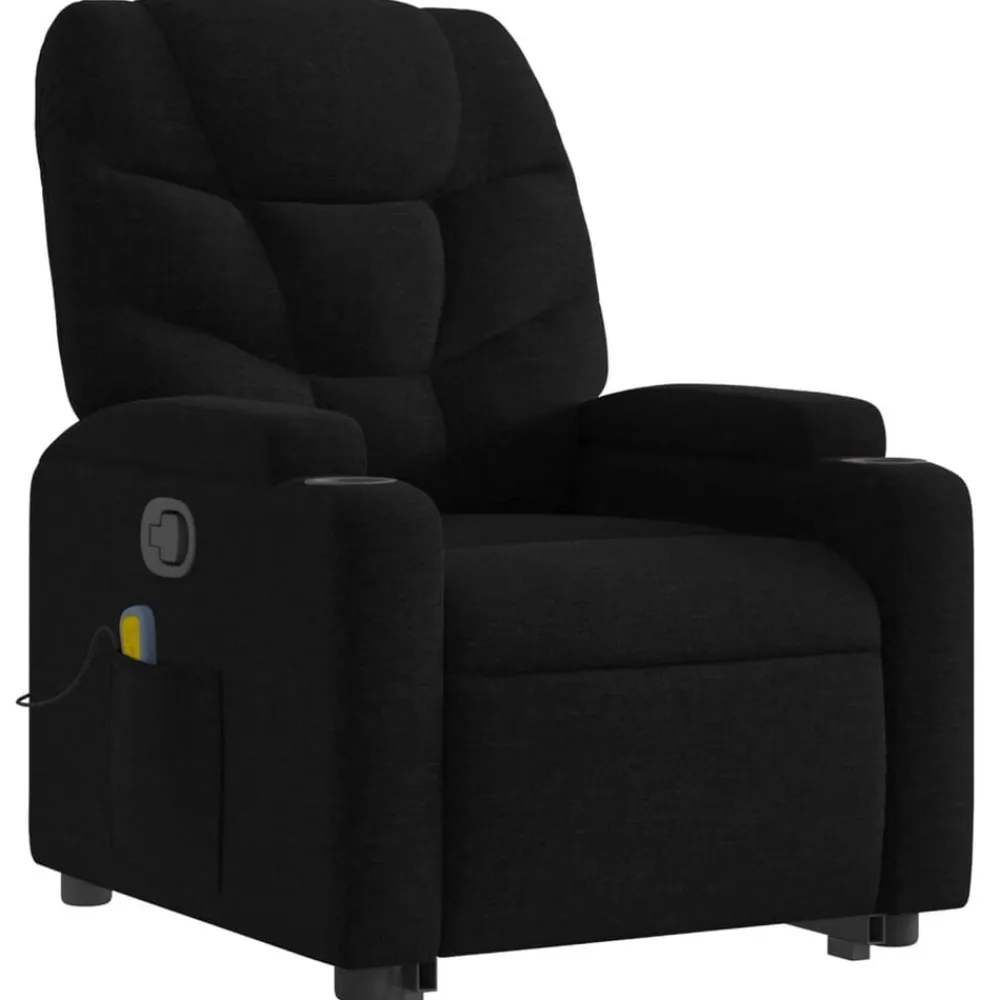vidaXL Sillas-Sillón reclinable de masaje elevable tela