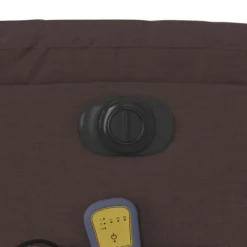 vidaXL Sillón reclinable de masaje eléctrico tela marrón oscuro Marr&oacute;n oscuro
