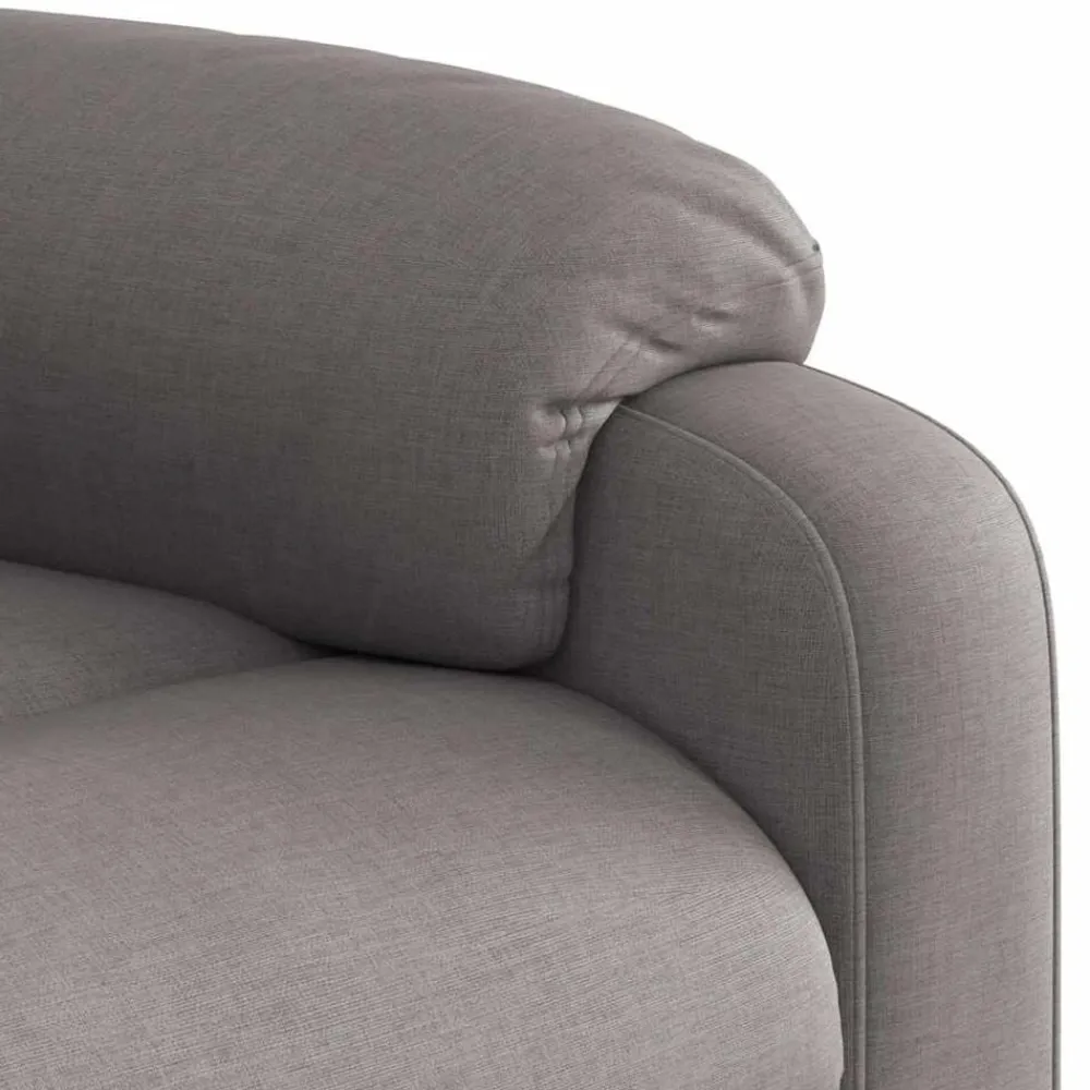 vidaXL Sillas-Sillón reclinable de masaje eléctrico tela gris taupe