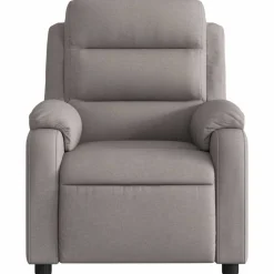 vidaXL Sillas-Sillón reclinable de masaje eléctrico tela gris taupe