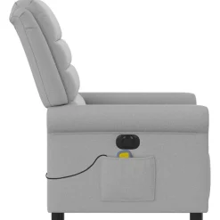 vidaXL Sillas-Sillón reclinable de masaje eléctrico tela