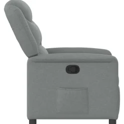 vidaXL Sillón reclinable de tela Gris claro