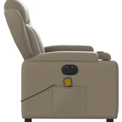 vidaXL Sillas-Sillón reclinable de masaje eléctrico cuero sintético