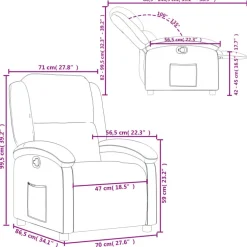 vidaXL Sillón reclinable de tela marrón Marr&oacute;n Sale