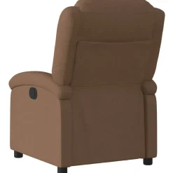 vidaXL Sillón reclinable de tela marrón Marr&oacute;n Sale