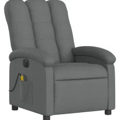 vidaXL Sillas-Sillón reclinable de masaje eléctrico tela